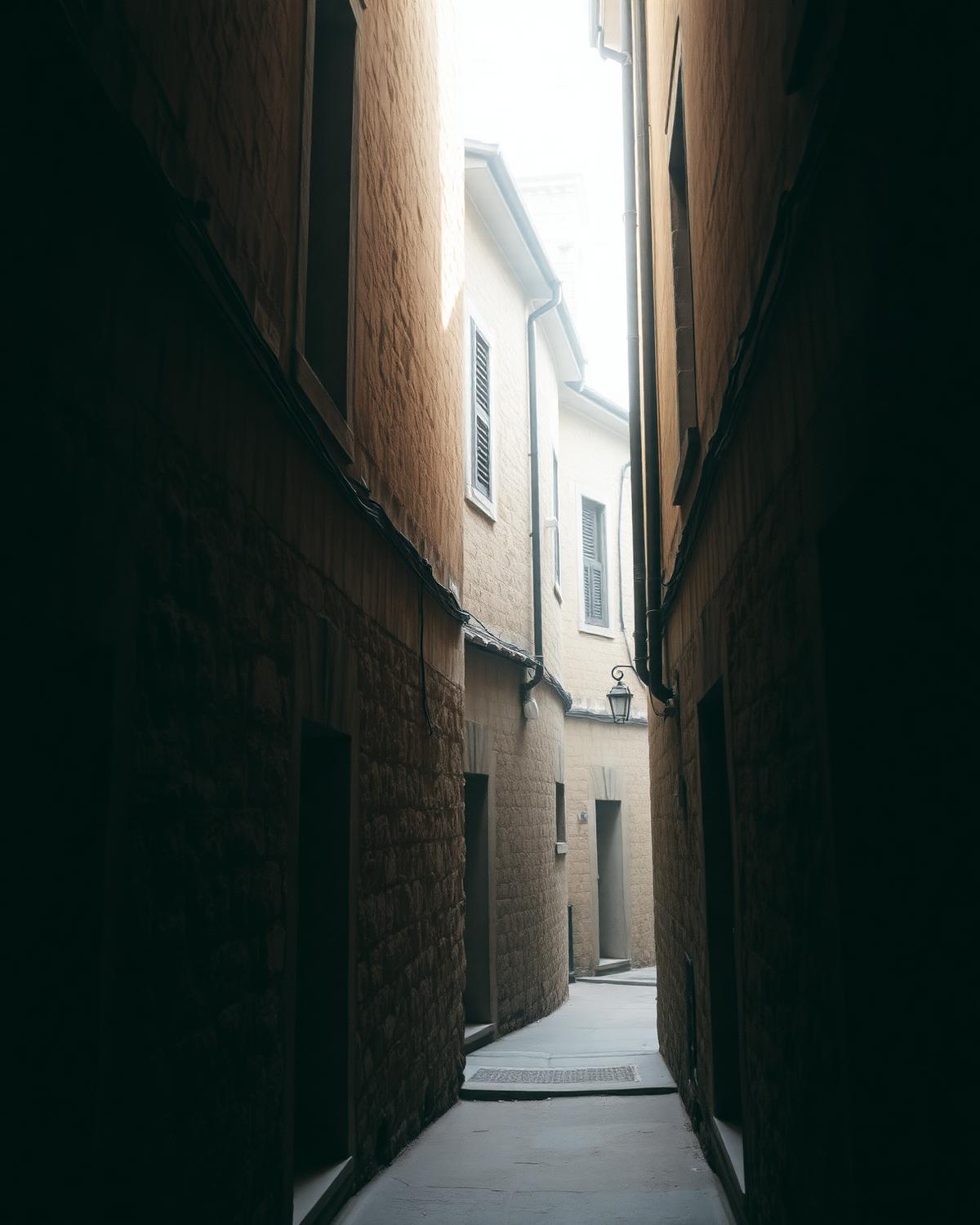 Versteckte Gasse in einer alten Stadt
